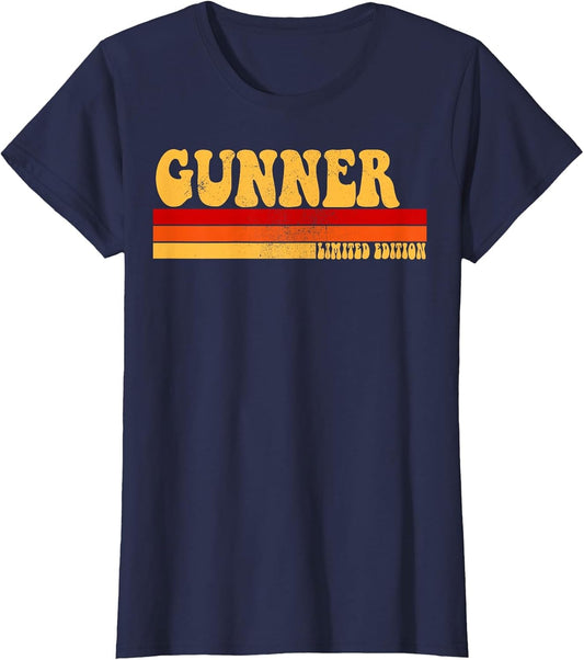 Gunner Name Personalized Idea Men Retro Vintage Gunner