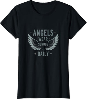 Angels Wear Scrubs Daily Nurse Design