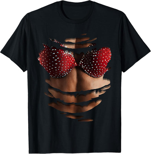 Fake Abs T Shirt Funny Bikini Body Muscle Six Pack 3D