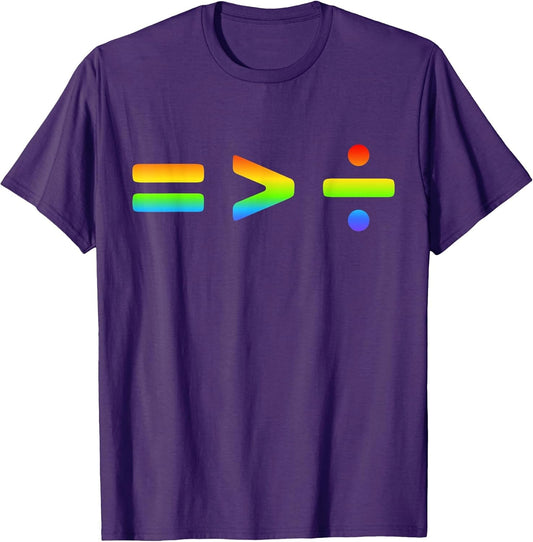 Equality is Greater Than Division Social Justice Symbols
