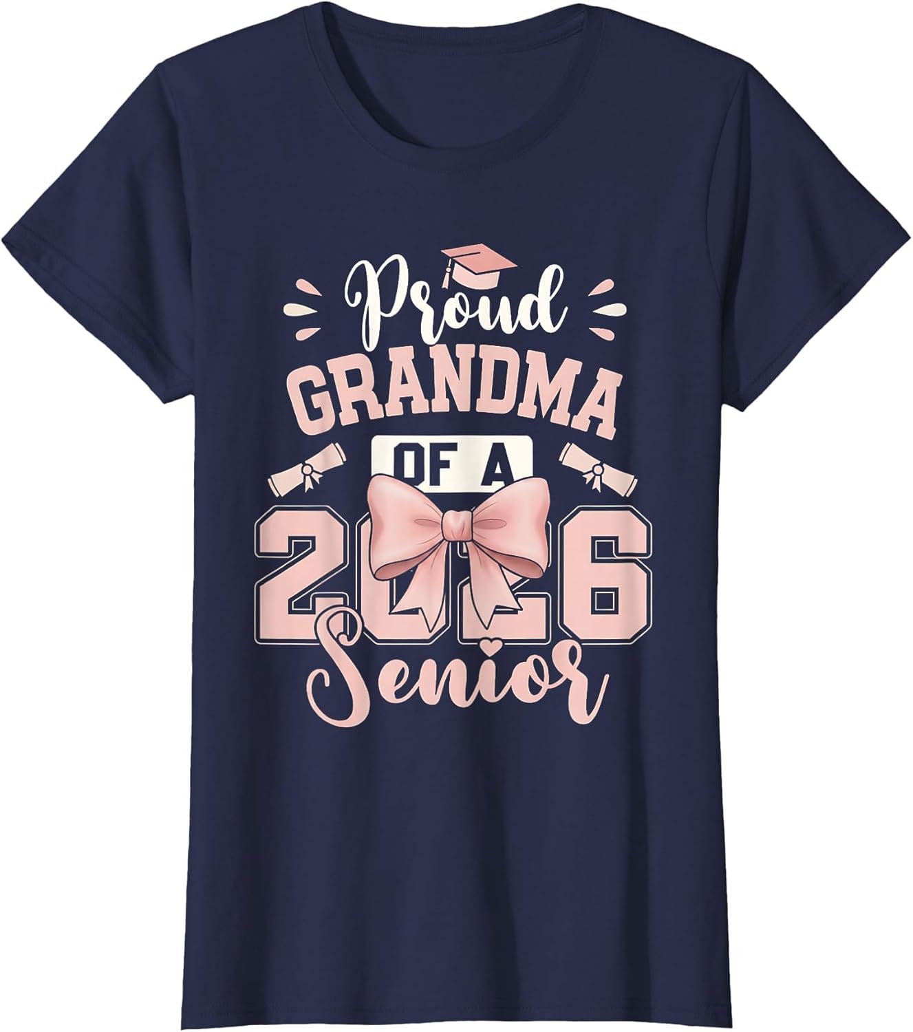 Senior 2026 Class of 26 Coquette Pink Bow Graduation Grandma