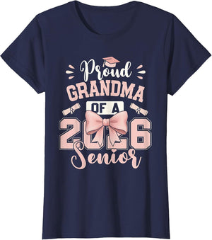 Senior 2026 Class of 26 Coquette Pink Bow Graduation Grandma