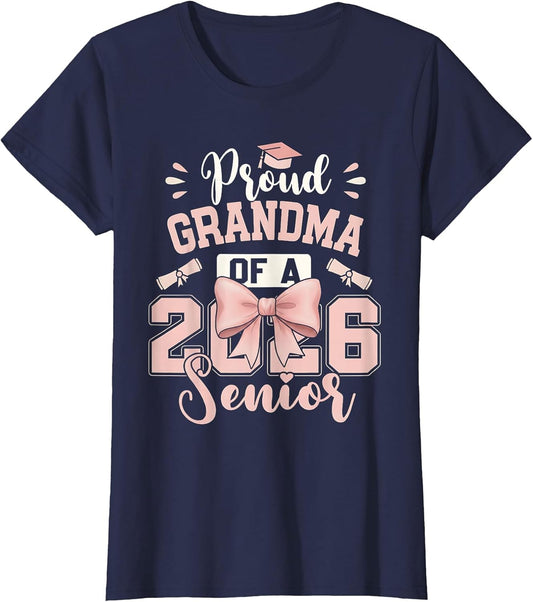 Senior 2026 Class of 26 Coquette Pink Bow Graduation Grandma