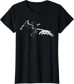 Cat Skeleton Hand Boop Halloween Cute Black Cats Pet Kitty