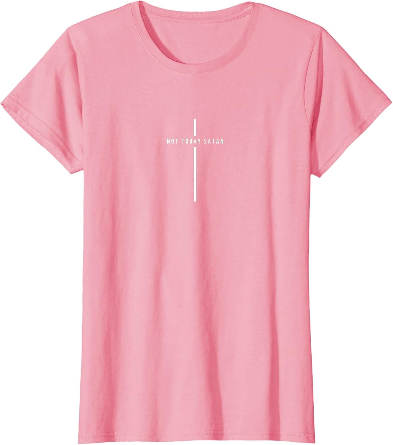 Not Today Satan Cross - Funny Minimalist Christian