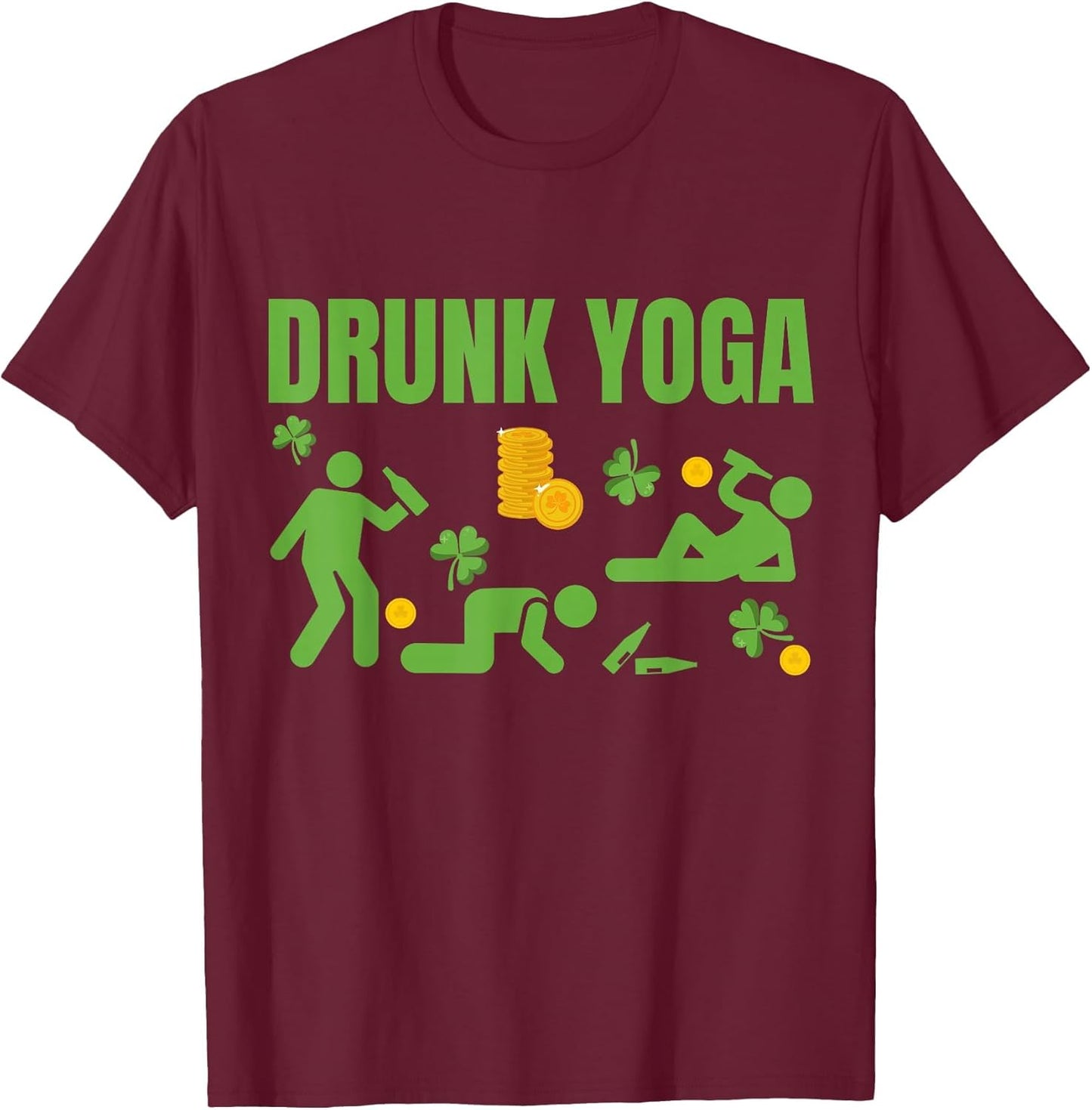 Drunk Yoga Happy St. Patricks Day Irish Funny Drinking Beer