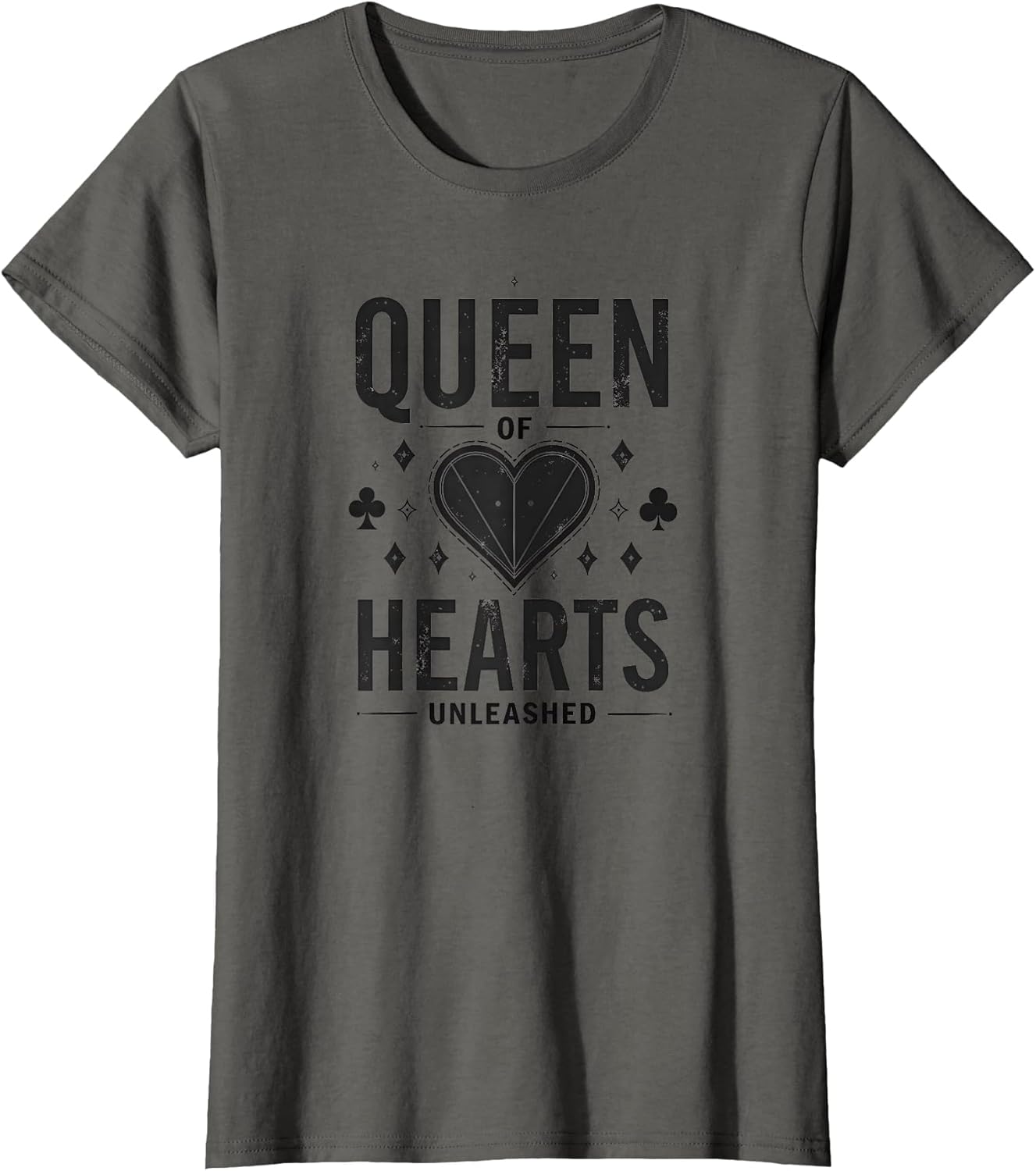 Queen of Hearts Unleashed Bold Playing Card Design Heart Decorated