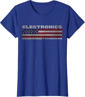 Electronics Technician Patriotic American Flag