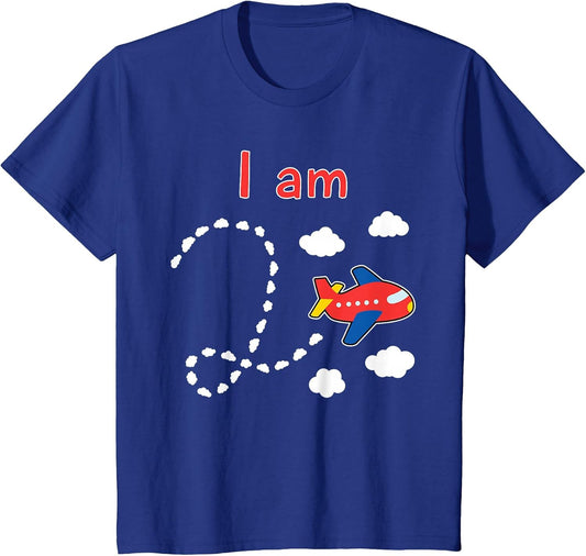 Cute Airplane I am (2 Year Old) 2 Years Birthday