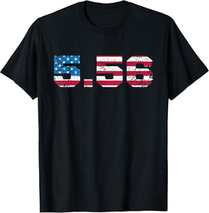 5.56 Rifle Cartridge USA Flag Military & Hunter Enthusiast
