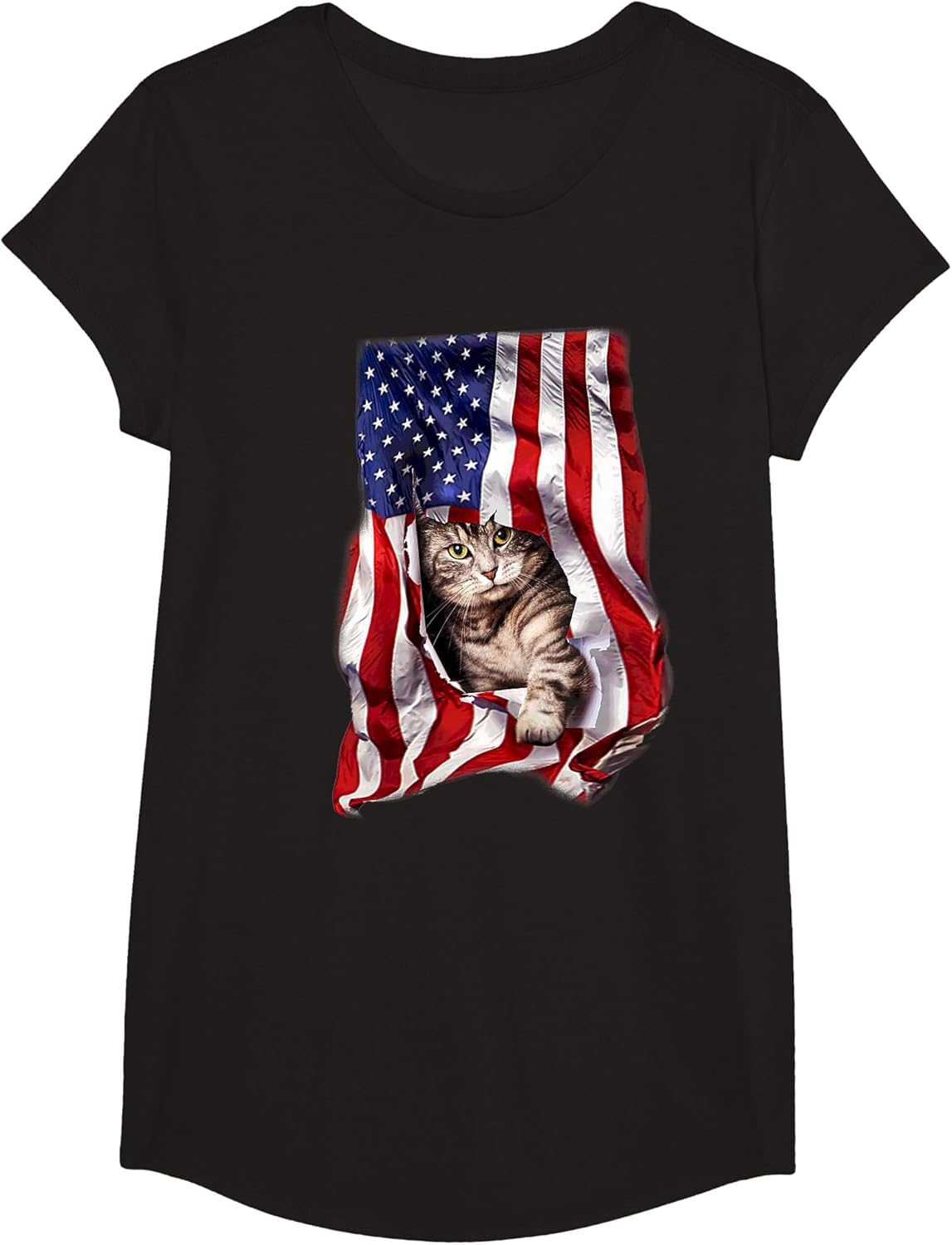 USA American Flag Cat Kitty Kitten Shirt Funny 4th July Gift