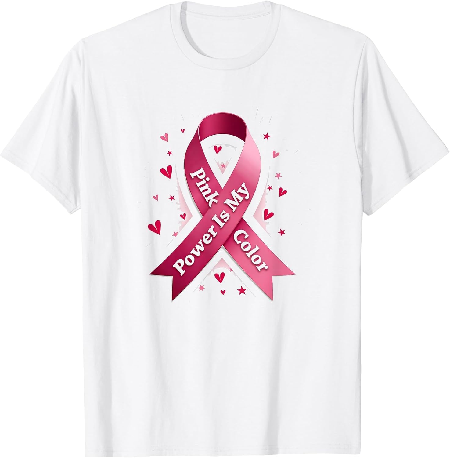 Breast Cancer Awareness: Pink is My Power Color , Men, White, 3X-Large
