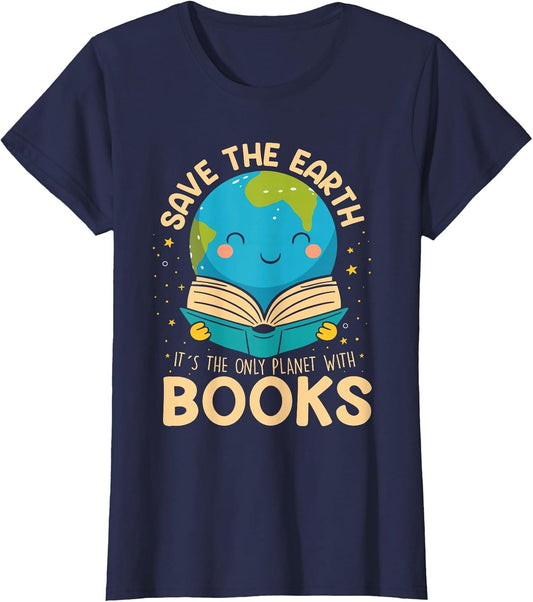 Save Earth It´s Only Planet with Books Reader Earth Day