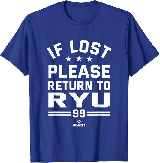Lost Return to Hyun Jin Ryu Funny Baseball Player MLBPA