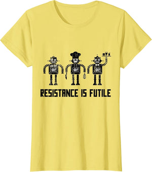 Resistance is Futile Funny Retro Robot AI Chef Waiter