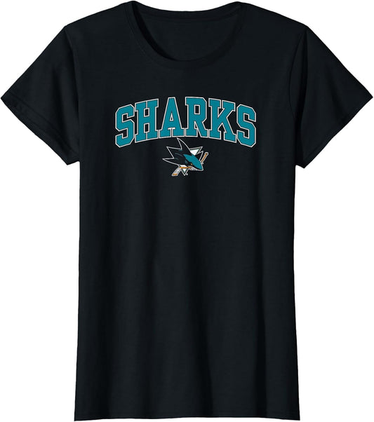 San Jose Sharks Arch Over Black NHL Officially Licensed