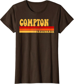Compton California City Vintage Roots Retro Design 70s 80s
