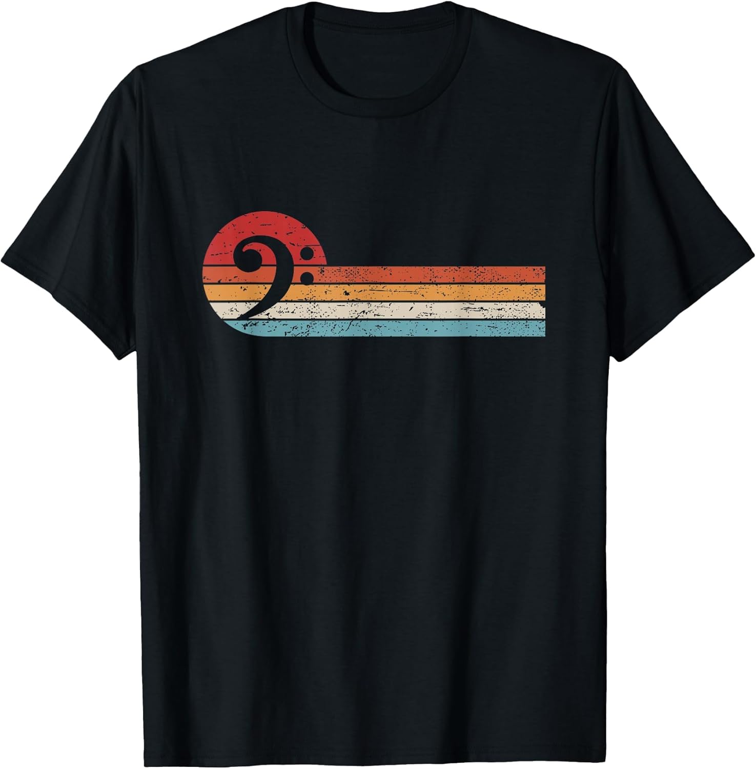 Bassist Bass Guitar Musician Retro Bass Clef