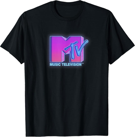 MTV Neon Glow Music Television Logo