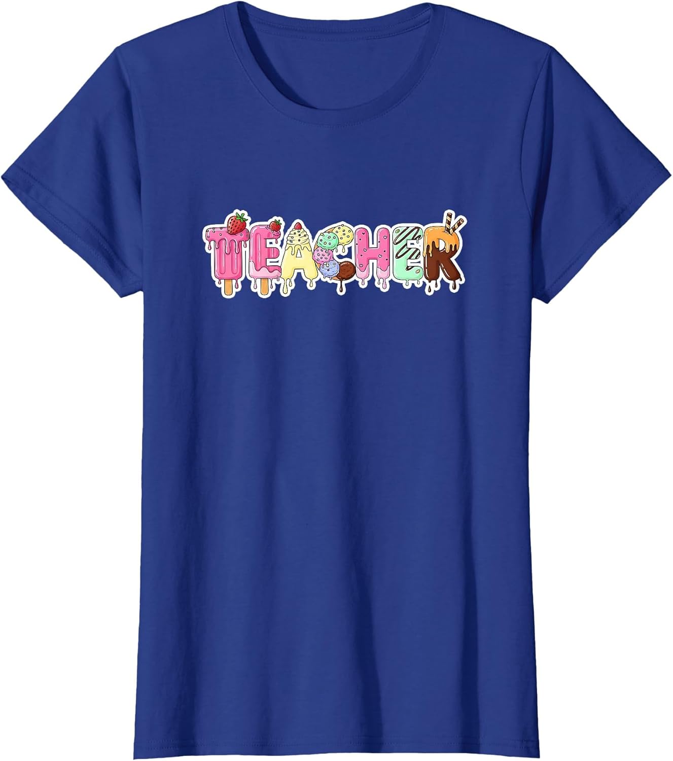 Vintage Ice Cream Teacher Shirt Women Funny Men Kindergarten