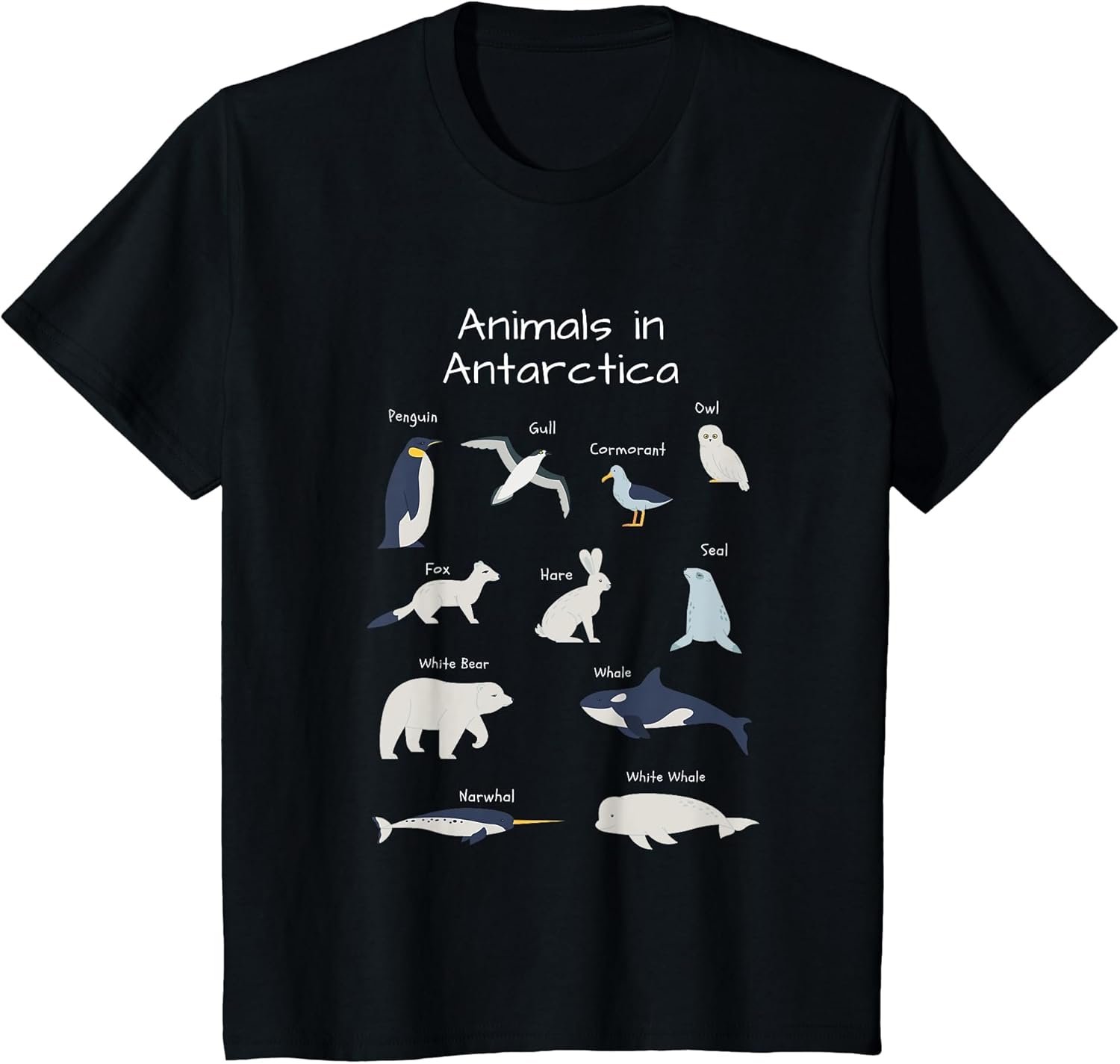 Antarctica Animals Narwhal Bear Penguin Seal Whale Owl Fox