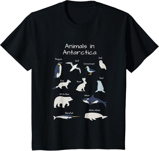 Antarctica Animals Narwhal Bear Penguin Seal Whale Owl Fox