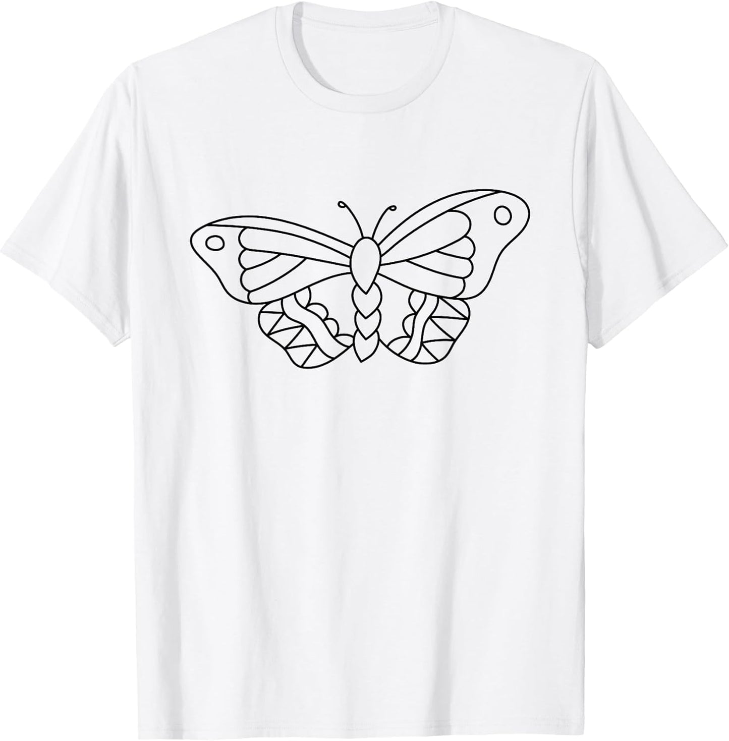 Butterfly Shirt for Coloring Fun DIY Do It Yourself to Color
