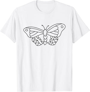 Butterfly Shirt for Coloring Fun DIY Do It Yourself to Color