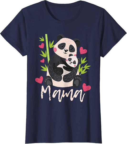 Cute Mama Panda with Baby Panda