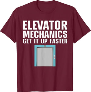 Funny Elevator Mechanic Art Men Machinist Elevator Operator
