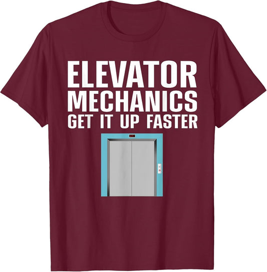 Funny Elevator Mechanic Art Men Machinist Elevator Operator