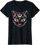 Black Cat Halloween Boho - Gothic Witchcraft Tattoo T