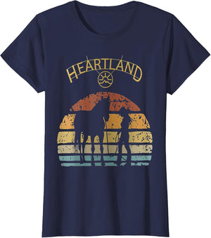 Heartland Retro Vintage Sunset Horse Lover