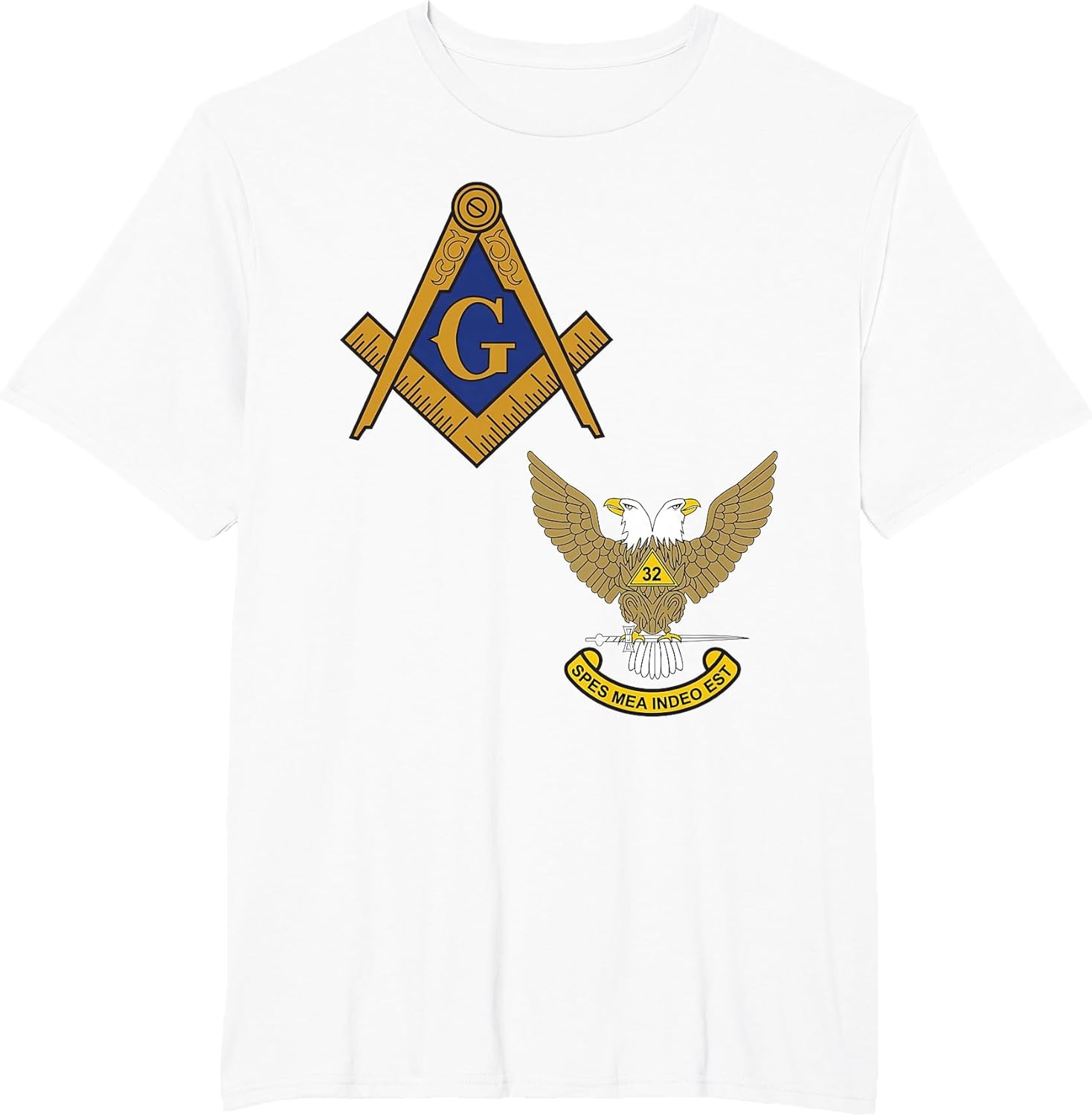 Mason Scottish Rite Split T Shirt Masonic Wings Up