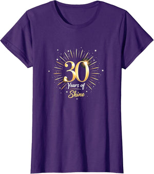 30th Birthday Gift - Years of Shine Celebration