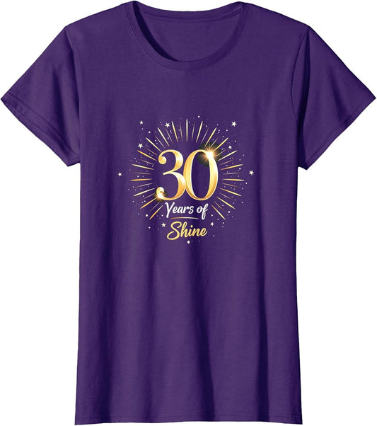 30th Birthday Gift - Years of Shine Celebration