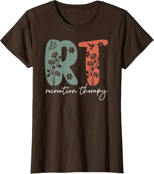 Retro Floral RT Recreation Therapy Recreational Therapist
