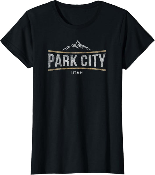Vintage Park City Utah Mountain Forest Hiking Retro