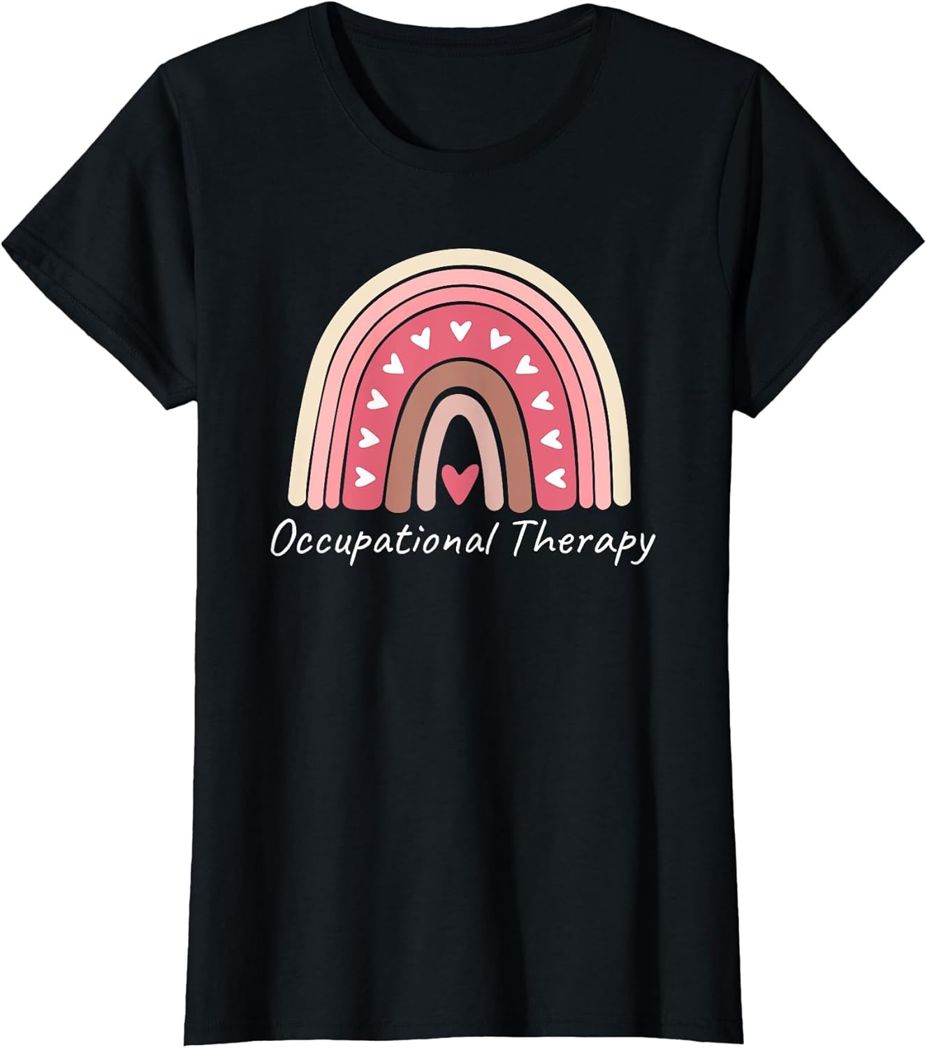 Rainbow Occupational Therapy Shirt, Cute Pink Boho Chic OT