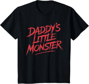 Daddy's Little Monster Halloween Costume T Shirt for Kids