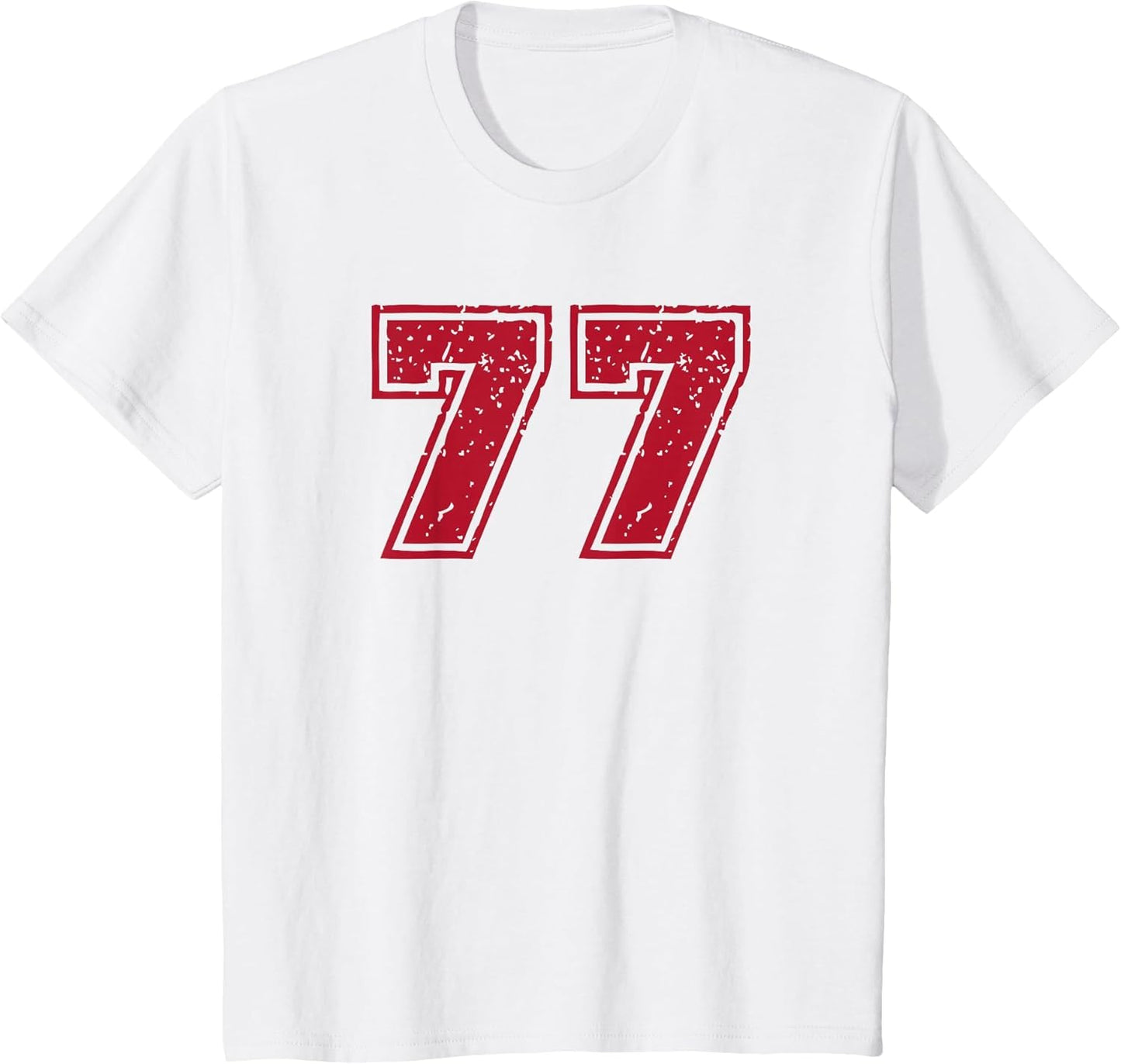 Number 77 Sports Uniform Number Player Red