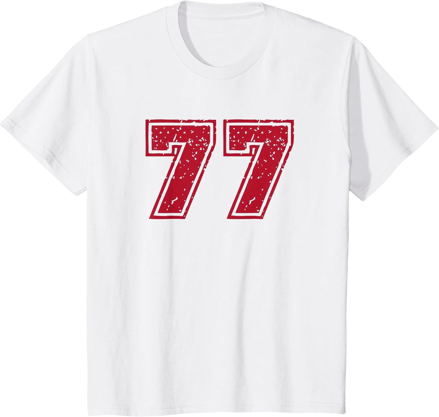 Number 77 Sports Uniform Number Player Red