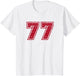 Number 77 Sports Uniform Number Player Red