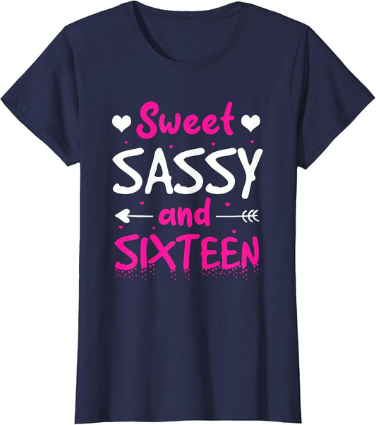 Happy 16th Birthday Sweet Sassy Sixteen Girls 16 Years Old