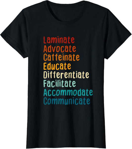 Sped Teacher Caffeinate Advocate Laminate Educate Teacher