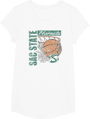 Sacramento State Hornets Vintage Basketball 90's White