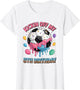 Kids Soccer Birthday Shirt 8 Ice Cream Drip 8th Party Boys
