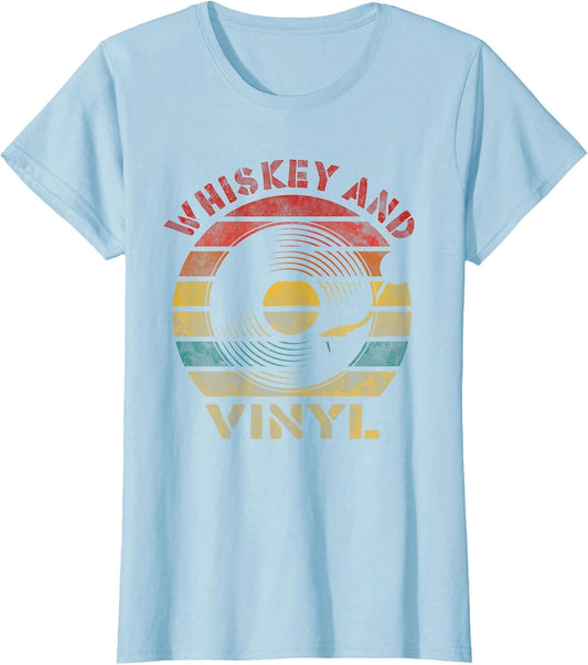 Whiskey and Vinyl Retro Record Vintage Music