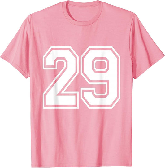 Number 29 Varsity Sports Team Jersey 29th Birthday 29 Years