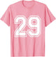 Number 29 Varsity Sports Team Jersey 29th Birthday 29 Years